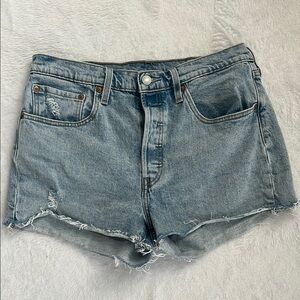 Levi Strauss Levi's High Rise Distressed Cut-off Shorts 30 Button‎ Fly
